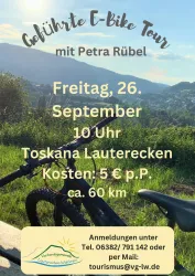 E-Bike Tour am 26.9 ab Toskana