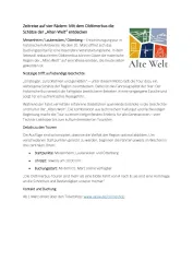 alte weltBustouren 2026