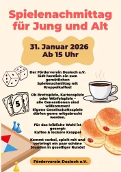 Flyer Spielenachmittag Desloch (© Christian Schneider)