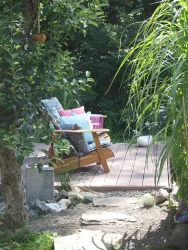 Gartenbereich Sitzplatz Teich