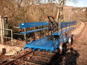 Handhebeldraisine (© Fremdenverkehrsverband Kusel)