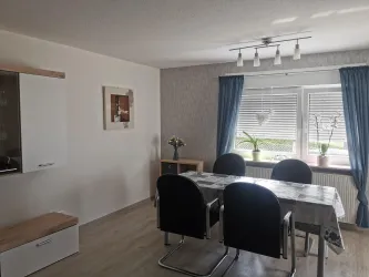 Essecke im Wohnzimmer