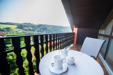 Blick von dem Balkon