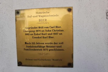 Alte Schmiede Baumholder Tafel