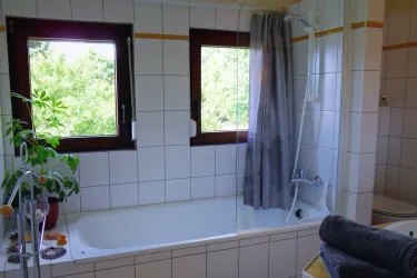 Bad mit Badewanne und Dusche (© Eleonore Anton)