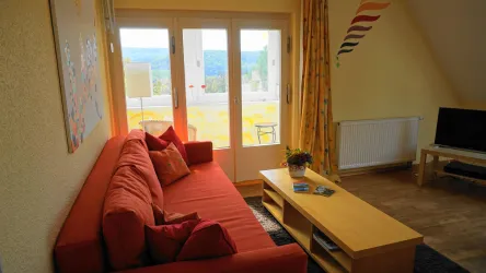 Wohnzimmer mit Schlafcouch (© Eleonore Anton)
