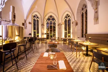 Denkmalz Kapellenbrauerei - Braukessel im Resto (© Denkmalz)