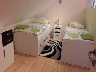 Schlafbereich mit 2 Einzelbetten Apartement 3 OG