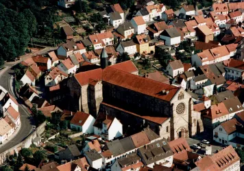 Otterberg Luftaufnahme mit Stadtmauer