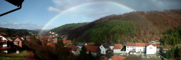 Panorama mit Regenbogen (© Ferienwohnung Dietz)
