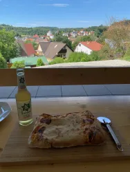 Terrasse groß Pizza